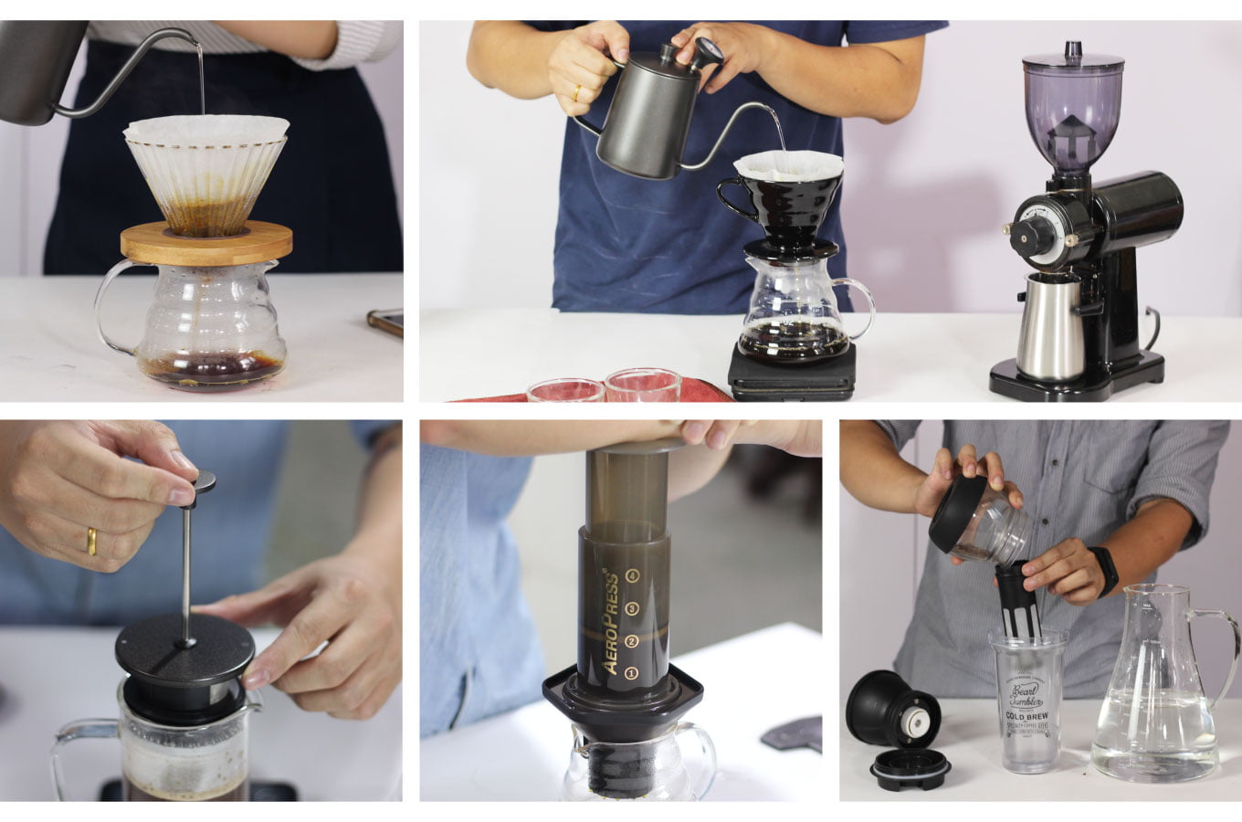 Một số dụng cụ pha, cách pha cà phê phổ biến nhất đối với Cà phê Specialty.